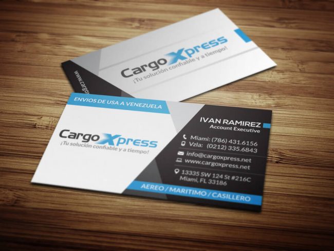business card samples graphic design miami