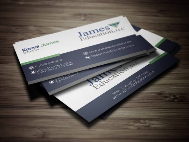 James Education Business Cards Design
