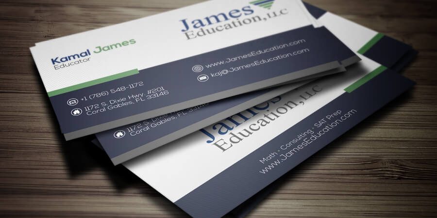 James Education Business Cards Design