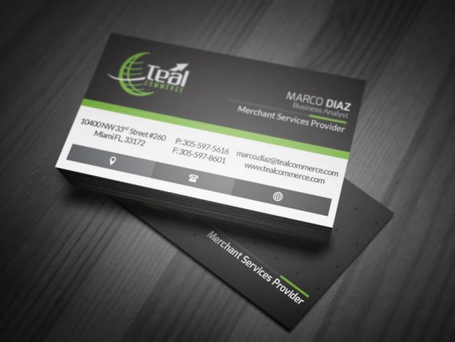 business card samples graphic design miami