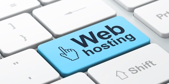 Web development concept: Mouse Cursor and Web Hosting on compute