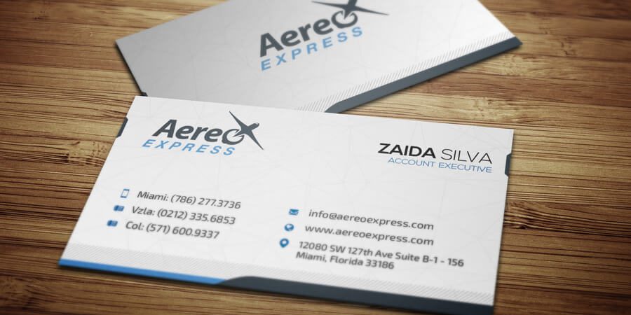 business card samples graphic design miami