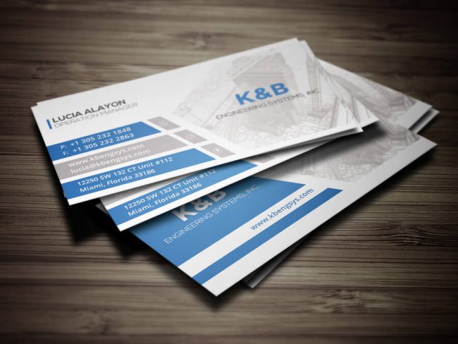 business card samples graphic design miami