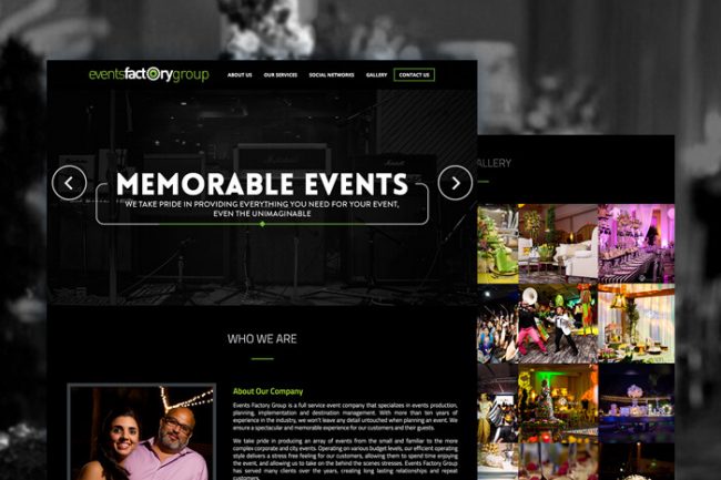 Events Factory Group Web Design by Web Miami