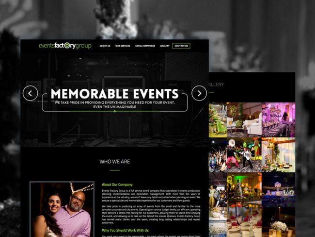 Events Factory Group Web Design by Web Miami