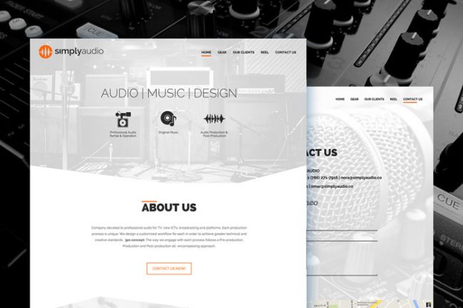Simply Audio Web Design by Web Miami