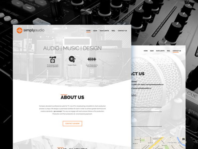 Simply Audio Web Design by Web Miami