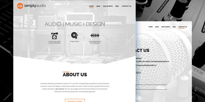 Simply Audio Web Design by Web Miami