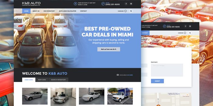 KB AUTO Web Design by Web Miami