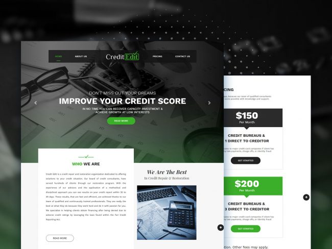 Web Design for Credit Edit