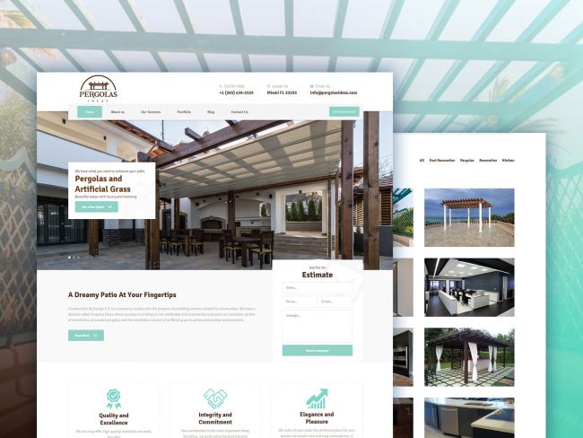 Web Design for Pergolas Ideas